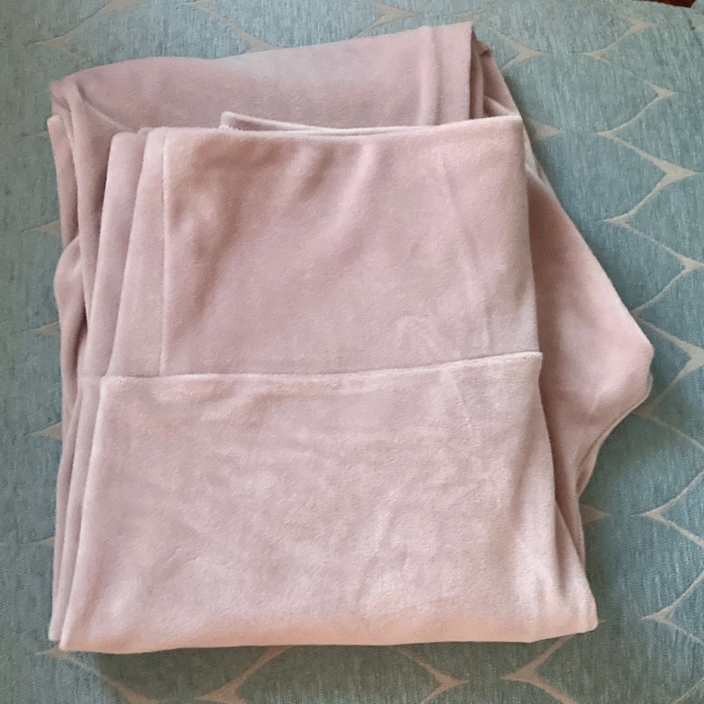 Light Pink Velvet Leggings High Waist Large soft